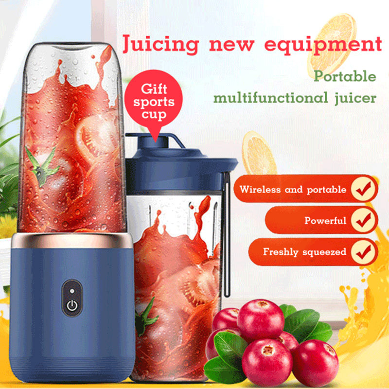 6blade Portable Blender Mini Juicer Cup Extractor Smoothie USB Chargin ...